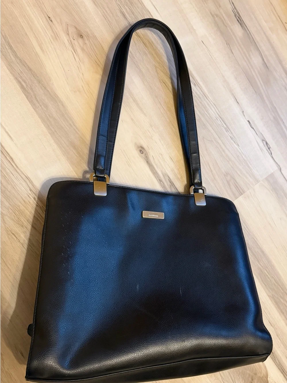 Liz Claiborne Black Tote with Gold Hardware